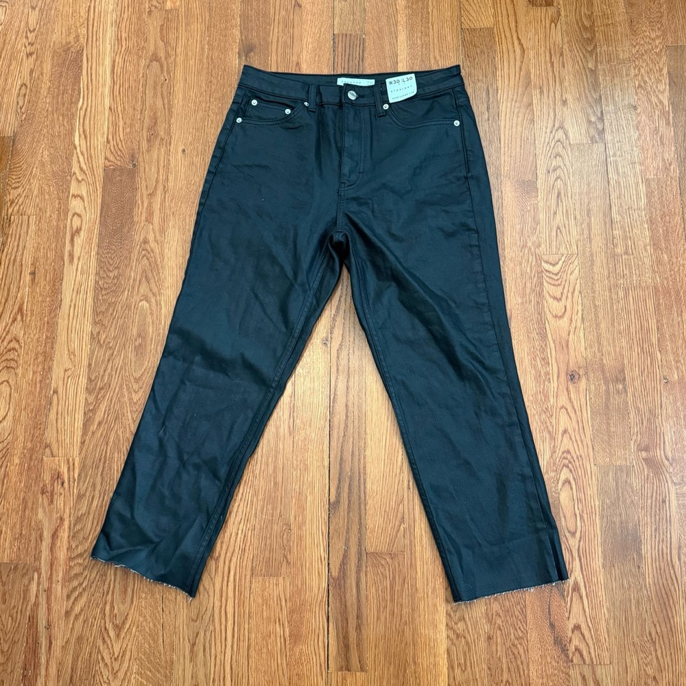 NWT TopShop coated jeans